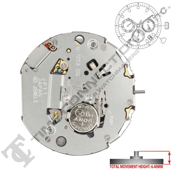 Miyota Citizen LTD JP25 3 Hands Japan Quartz Movement Ht. 6.40MM Sale